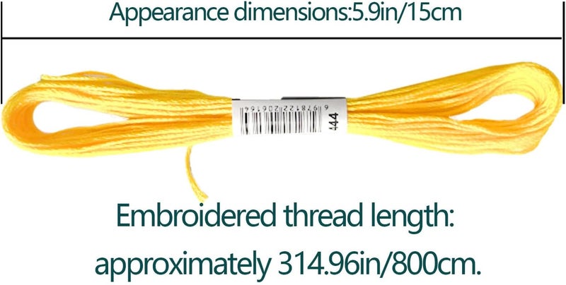 Zhenqing 50 Colors Embroidery Floss 400 Meters (437 Yards), 6-Strand Cotton Cross Stitch Thread for Hand Embroidery & Friendship Bracelets (8.7 Yards per Skein) - Image 2